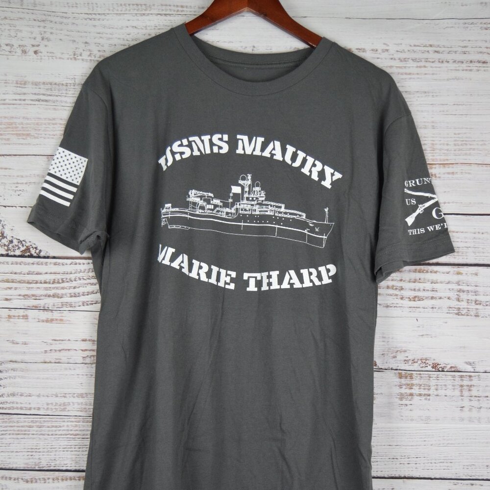 Grunt Style Men's USNS Maury Marie Tharp US Navy T-shirt Shirt Sz Large NEW